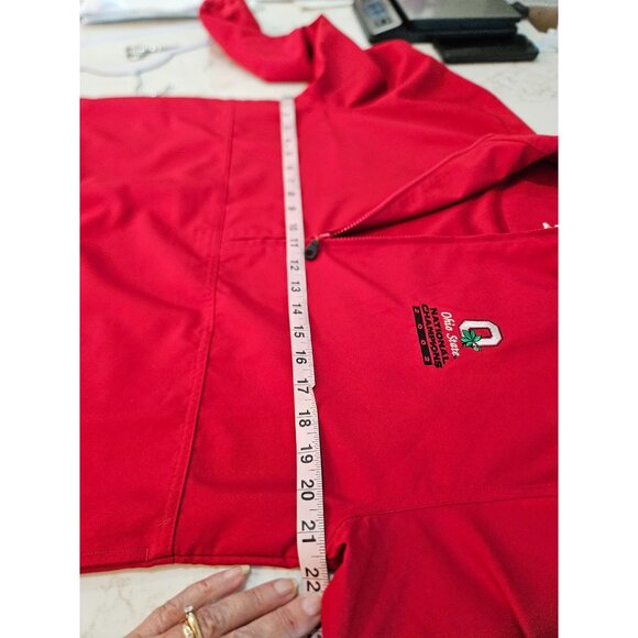 Vintage Ohio State Jacket Women M Cutter & Buck 2002 Nat'l Champion Half Zip Red - Picture 10 of 10